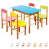 Dřevěný dětský barevný stoleček STRAKOŠ AD 252