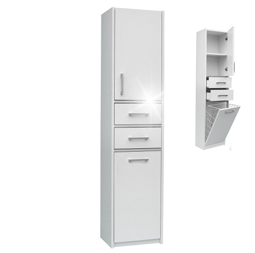 Koupelnová skříňka vysoká s košem STRAKOŠ AS 273K