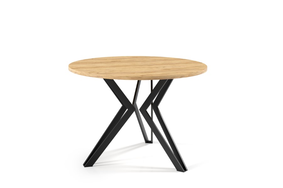 Konferenční stůl STRAKOŠ DSK M13 75cm - černé nohy/deska dub zlatý