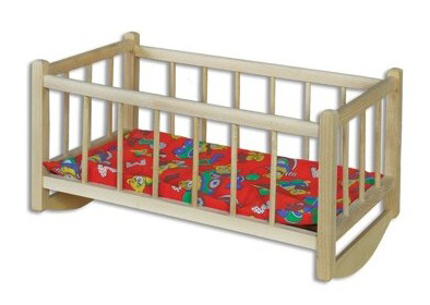 Dřevěná kolébka pro panenky STRAKOŠ AD 264