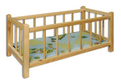 Dřevěná postýlka pro panenky STRAKOŠ AD 265