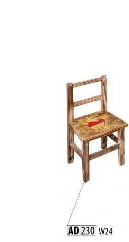 Dřevěná dětská židlička STRAKOŠ AD 230