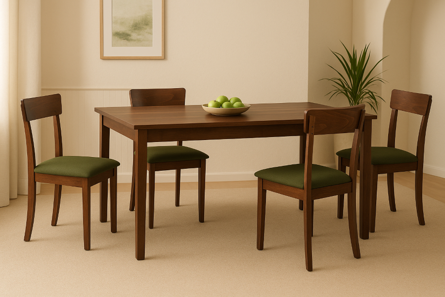 Jídelní set STRAKOŠ 1+4 Dubaj - odstín dubajská čokoláda