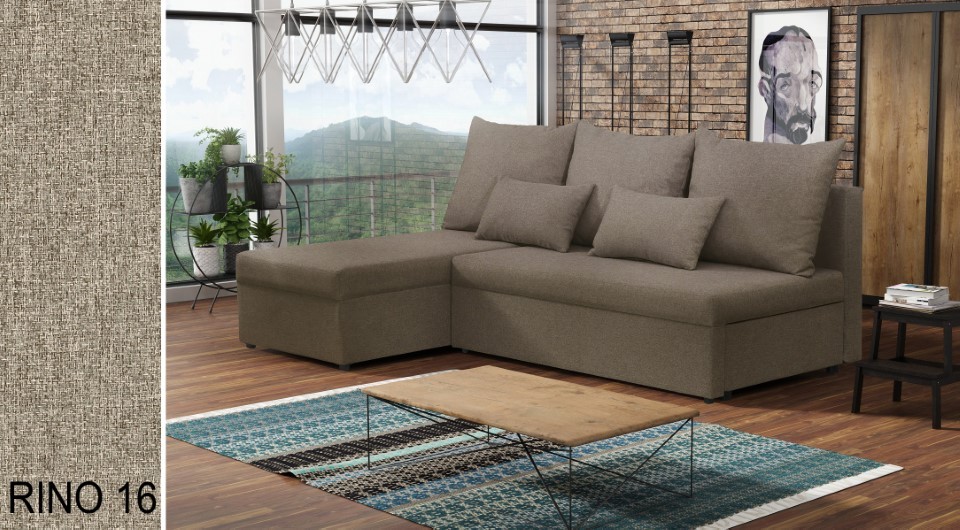 Produktové foto Rozkládací sedací souprava STRAKOŠ TOP 1 s úložným prostorem, rozkládací na spaní