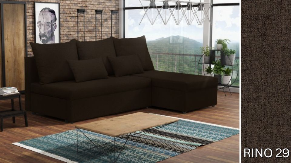 Produktové foto Rozkládací sedací souprava STRAKOŠ TOP 1 s úložným prostorem, rozkládací na spaní