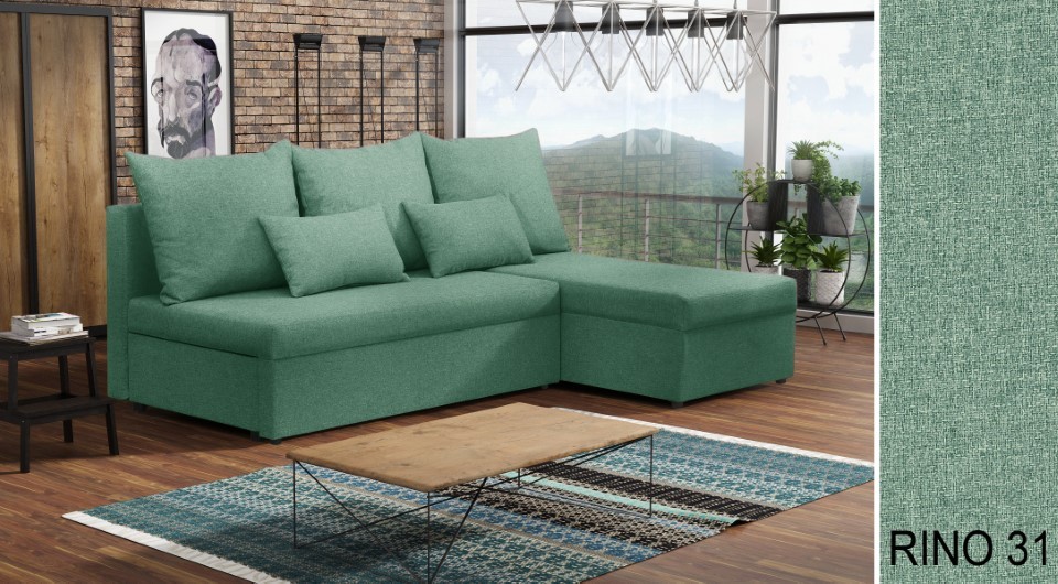 Produktové foto Rozkládací sedací souprava STRAKOŠ TOP 1 s úložným prostorem, rozkládací na spaní