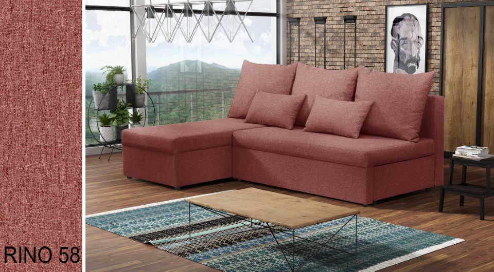 Produktové foto Rozkládací sedací souprava STRAKOŠ TOP 1 s úložným prostorem, rozkládací na spaní