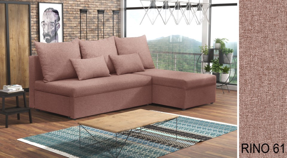 Produktové foto Rozkládací sedací souprava STRAKOŠ TOP 1 s úložným prostorem, rozkládací na spaní