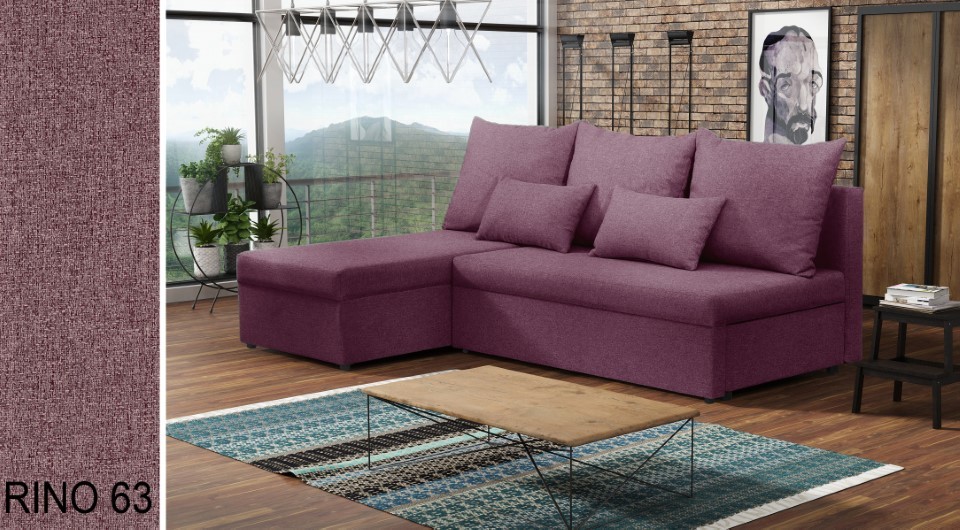 Produktové foto Rozkládací sedací souprava STRAKOŠ TOP 1 s úložným prostorem, rozkládací na spaní