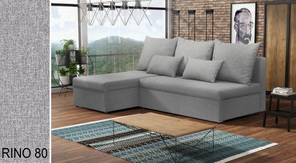 Produktové foto Rozkládací sedací souprava STRAKOŠ TOP 1 s úložným prostorem, rozkládací na spaní