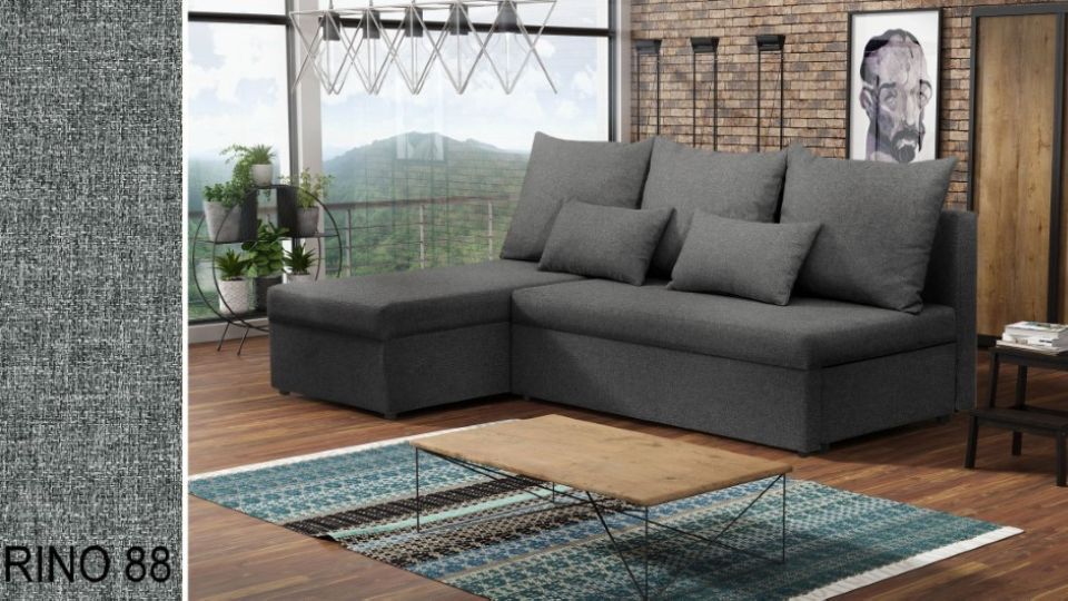 Produktové foto Rozkládací sedací souprava STRAKOŠ TOP 1 s úložným prostorem, rozkládací na spaní