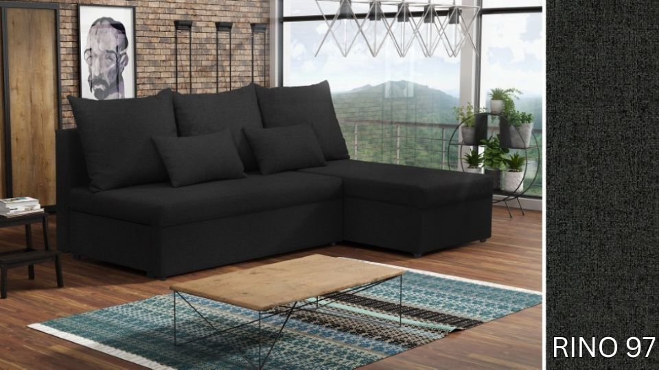 Produktové foto Rozkládací sedací souprava STRAKOŠ TOP 1 s úložným prostorem, rozkládací na spaní