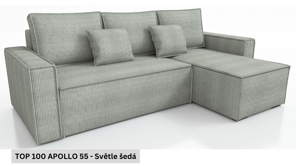 Produktové foto Rozkládací sedací souprava STRAKOŠ TOP 100 s úložným prostorem, rozkládací na spaní