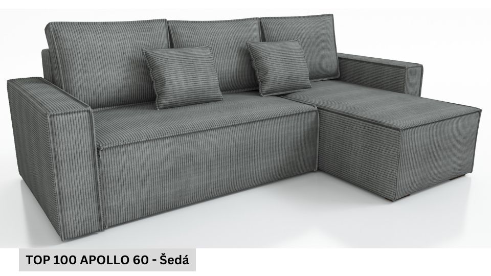 Produktové foto Rozkládací sedací souprava STRAKOŠ TOP 100 s úložným prostorem, rozkládací na spaní