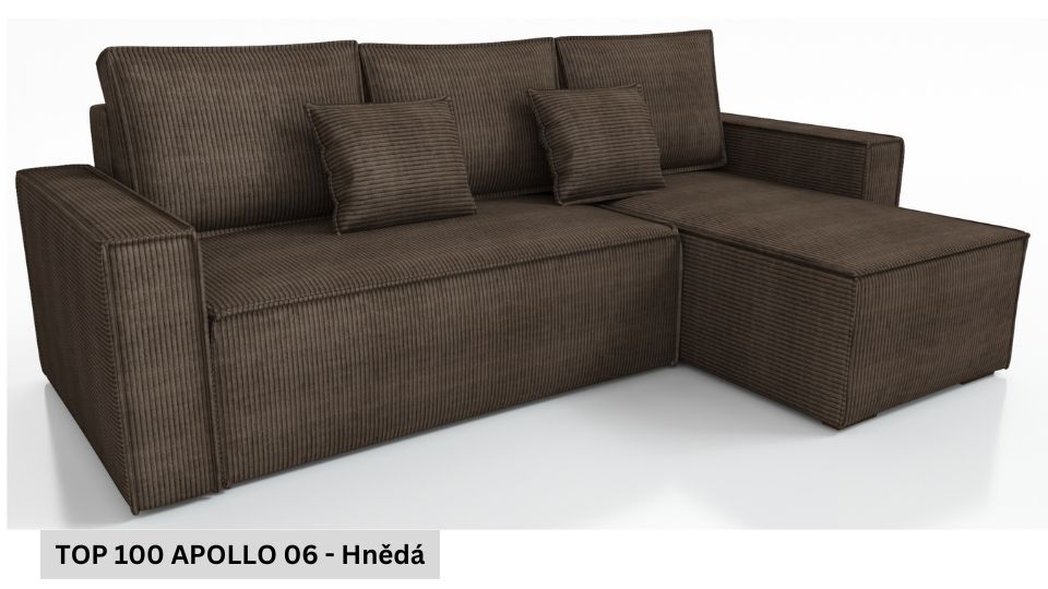 Produktové foto Rozkládací sedací souprava STRAKOŠ TOP 100 s úložným prostorem, rozkládací na spaní