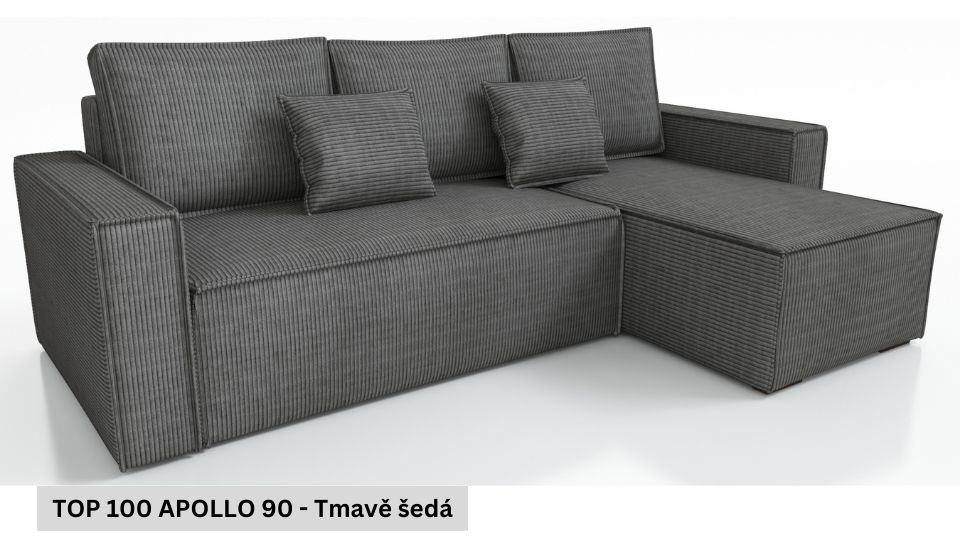 Produktové foto Rozkládací sedací souprava STRAKOŠ TOP 100 s úložným prostorem, rozkládací na spaní