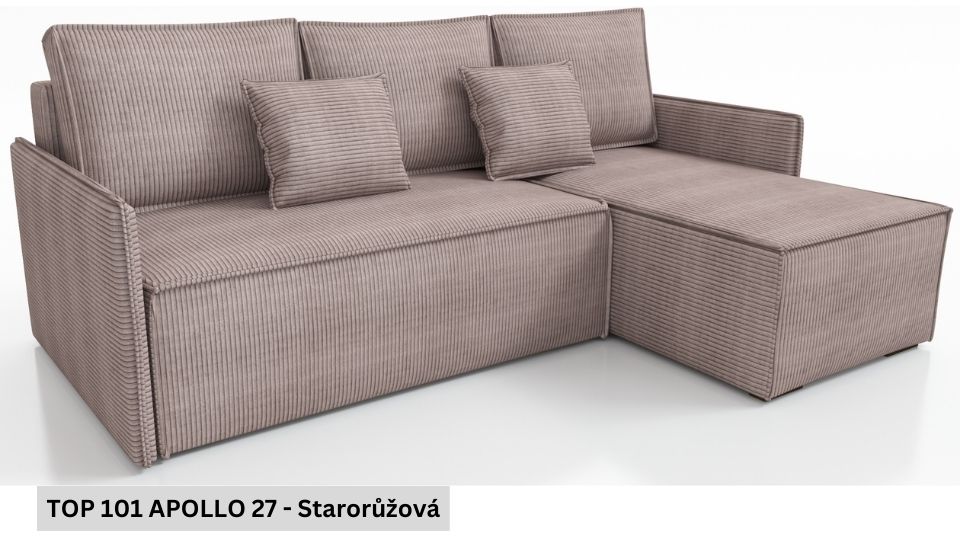 Produktové foto Rozkládací sedací souprava STRAKOŠ TOP 101 s úložným prostorem, rozkládací na spaní