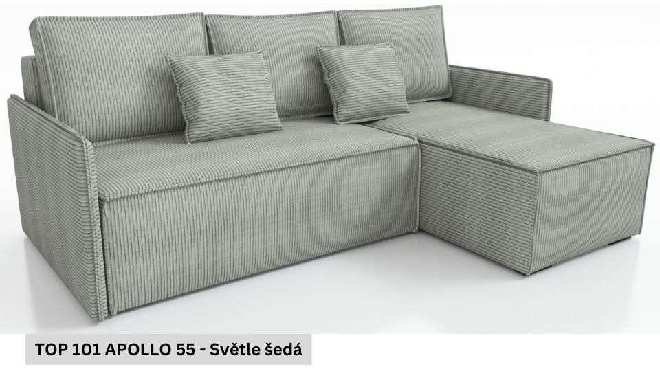 Produktové foto Rozkládací sedací souprava STRAKOŠ TOP 101 s úložným prostorem, rozkládací na spaní