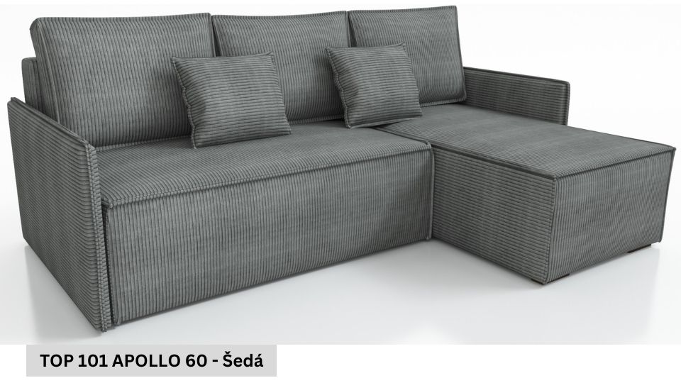 Produktové foto Rozkládací sedací souprava STRAKOŠ TOP 101 s úložným prostorem, rozkládací na spaní