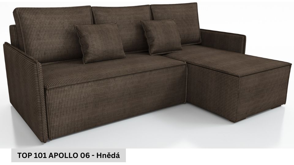 Produktové foto Rozkládací sedací souprava STRAKOŠ TOP 101 s úložným prostorem, rozkládací na spaní