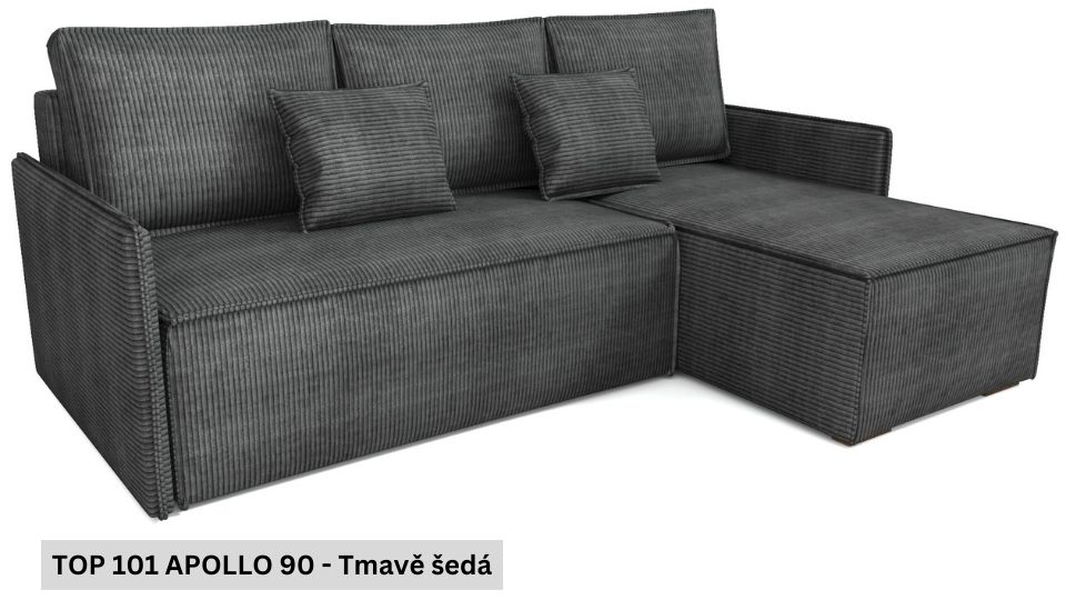 Produktové foto Rozkládací sedací souprava STRAKOŠ TOP 101 s úložným prostorem, rozkládací na spaní