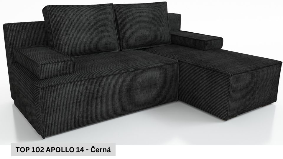 Produktové foto Rozkládací sedací souprava STRAKOŠ TOP 102 s úložným prostorem, rozkládací na spaní