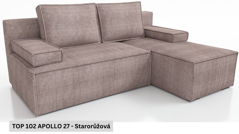 Produktové foto Rozkládací sedací souprava STRAKOŠ TOP 102 s úložným prostorem, rozkládací na spaní