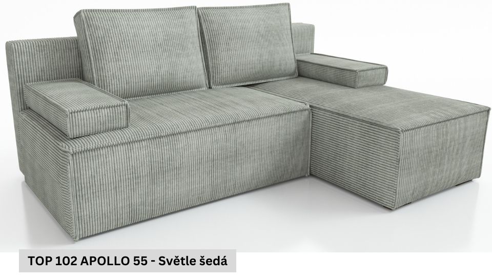 Produktové foto Rozkládací sedací souprava STRAKOŠ TOP 102 s úložným prostorem, rozkládací na spaní