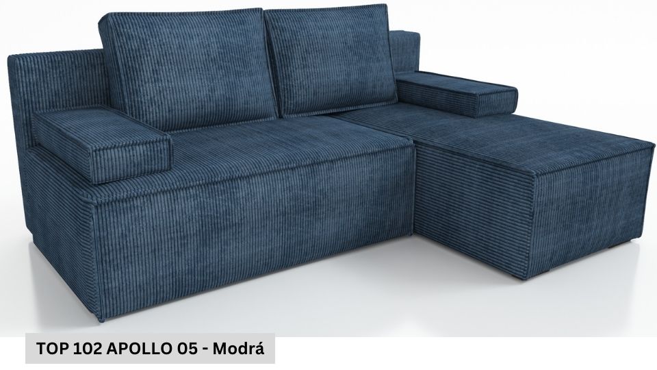 Produktové foto Rozkládací sedací souprava STRAKOŠ TOP 102 s úložným prostorem, rozkládací na spaní