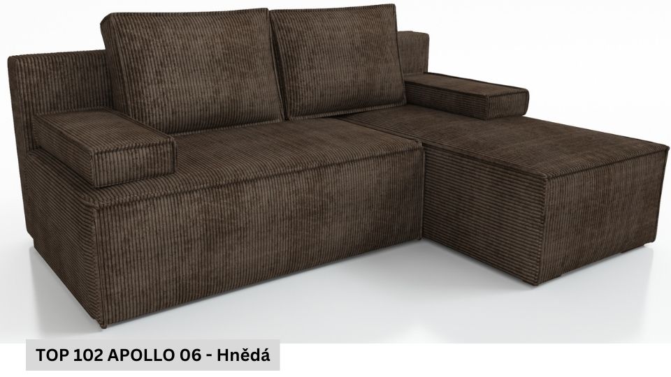 Rozkládací sedací souprava STRAKOŠ TOP 102 s úložným prostorem, rozkládací na spaní