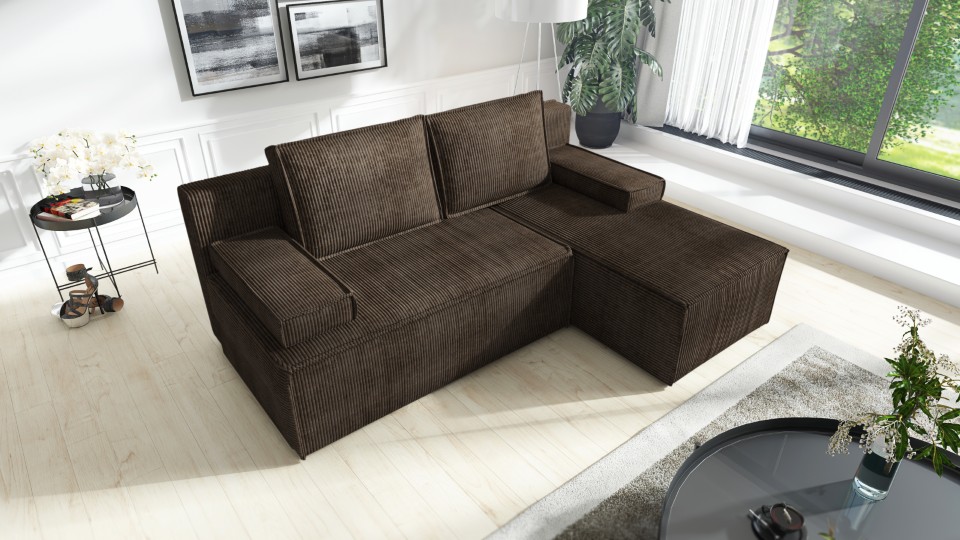 Produktové foto Rozkládací sedací souprava STRAKOŠ TOP 102 s úložným prostorem, rozkládací na spaní