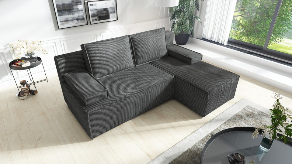 Produktové foto Rozkládací sedací souprava STRAKOŠ TOP 102 s úložným prostorem, rozkládací na spaní