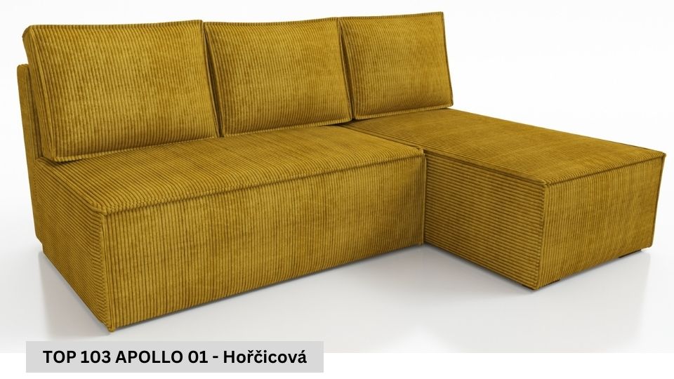 Produktové foto Rozkládací sedací souprava STRAKOŠ TOP 103 s úložným prostorem, rozkládací na spaní