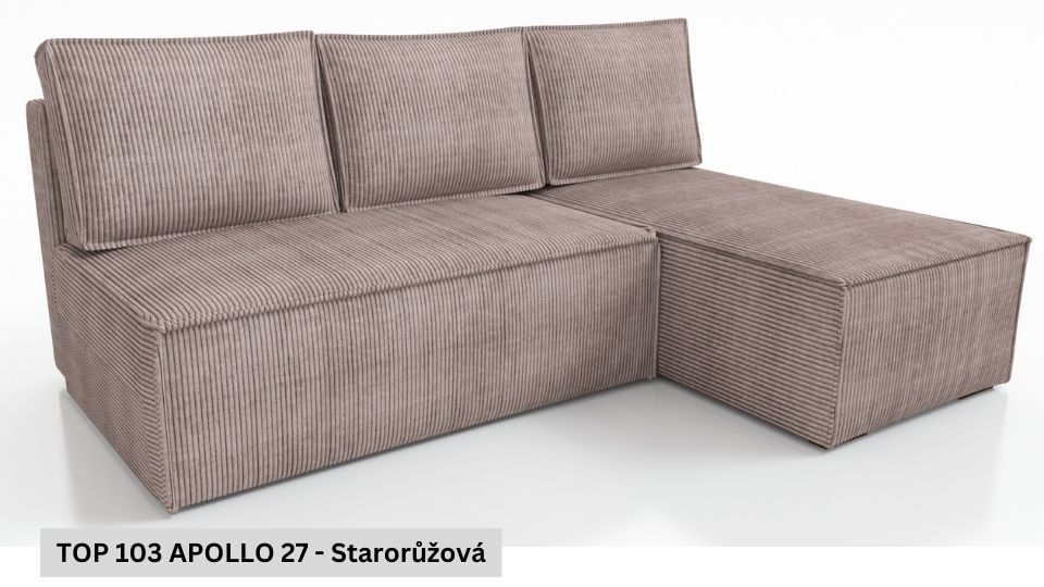 Produktové foto Rozkládací sedací souprava STRAKOŠ TOP 103 s úložným prostorem, rozkládací na spaní