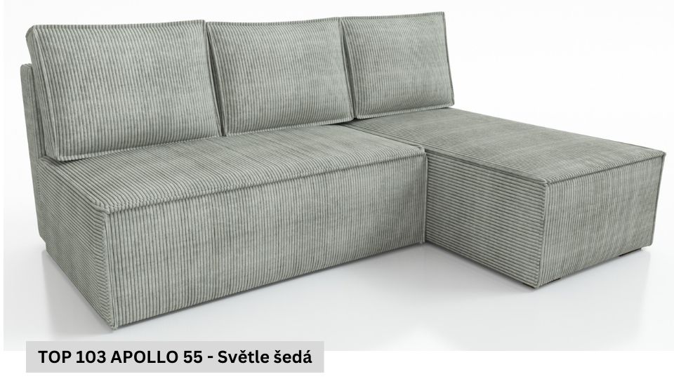 Produktové foto Rozkládací sedací souprava STRAKOŠ TOP 103 s úložným prostorem, rozkládací na spaní