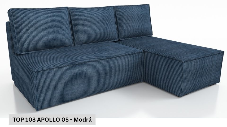 Produktové foto Rozkládací sedací souprava STRAKOŠ TOP 103 s úložným prostorem, rozkládací na spaní