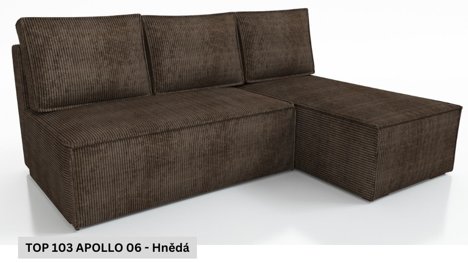 Produktové foto Rozkládací sedací souprava STRAKOŠ TOP 103 s úložným prostorem, rozkládací na spaní