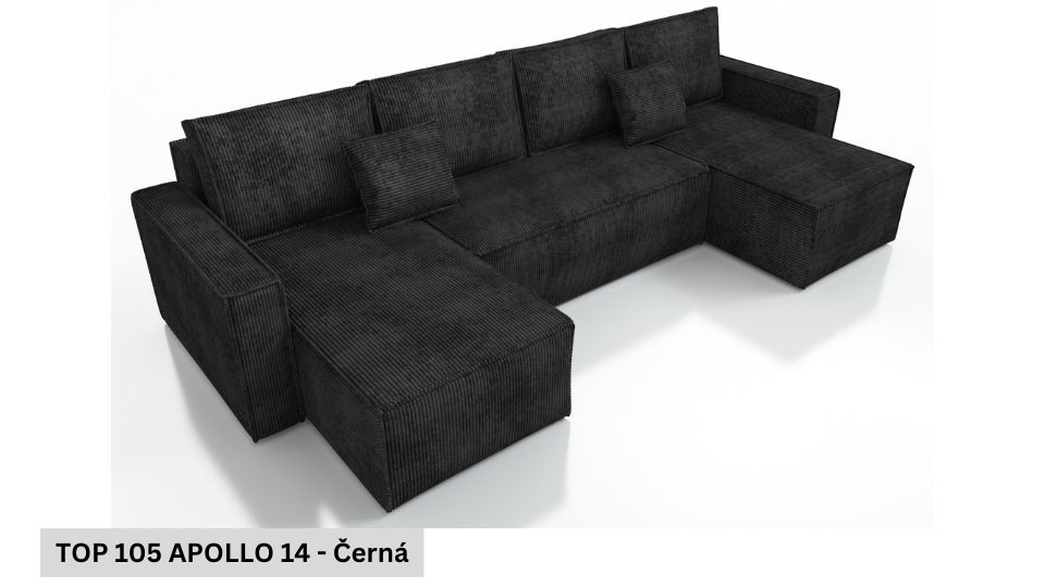 Produktové foto Rozkládací sedací souprava STRAKOŠ TOP 105 s úložným prostorem, rozkládací na spaní