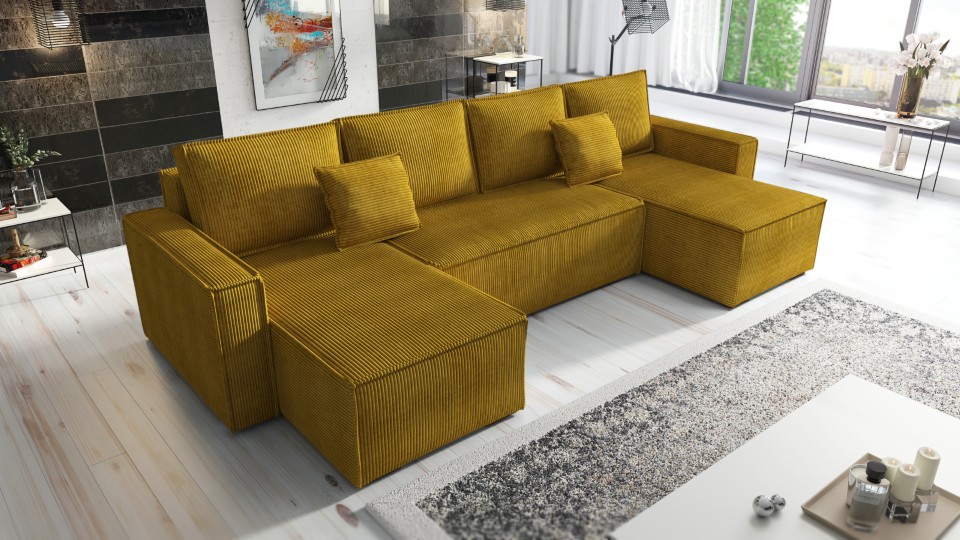 Produktové foto Rozkládací sedací souprava STRAKOŠ TOP 105 s úložným prostorem, rozkládací na spaní