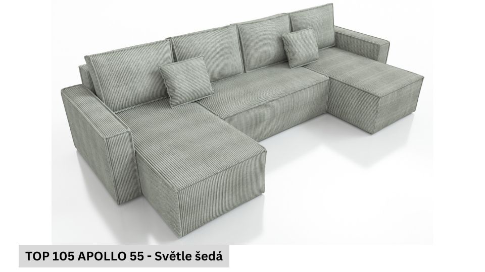 Produktové foto Rozkládací sedací souprava STRAKOŠ TOP 105 s úložným prostorem, rozkládací na spaní