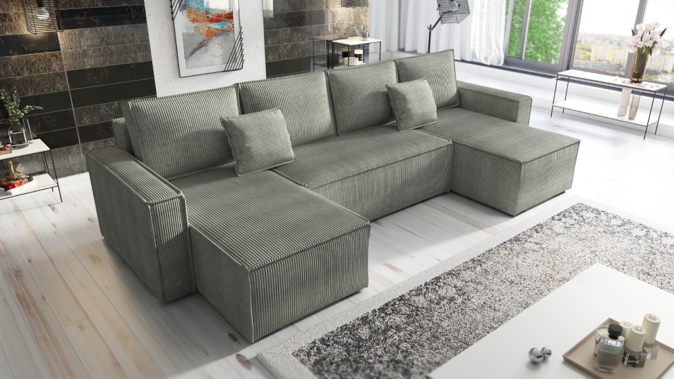 Produktové foto Rozkládací sedací souprava STRAKOŠ TOP 105 s úložným prostorem, rozkládací na spaní