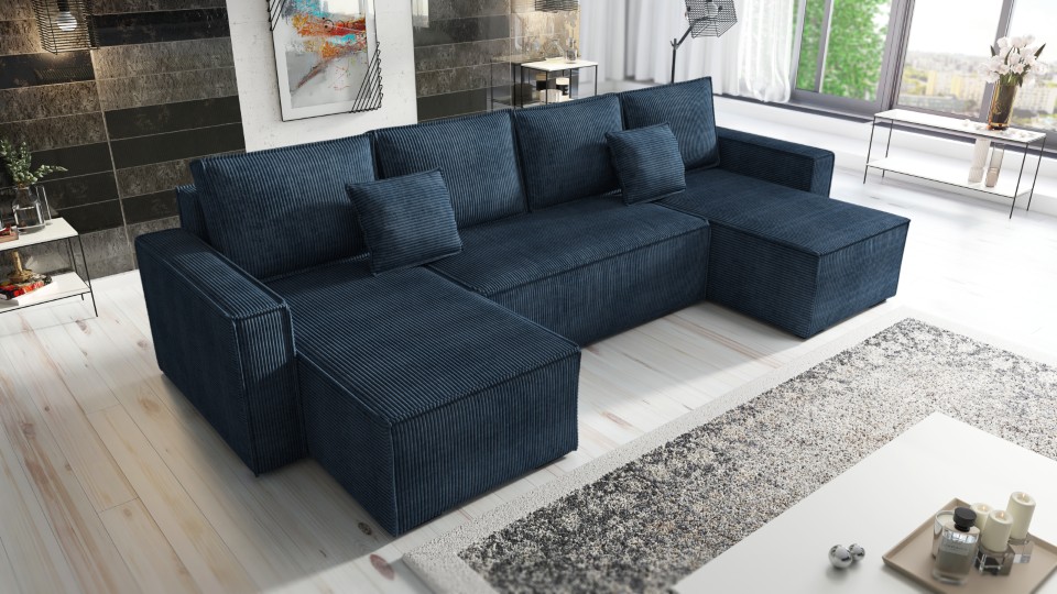 Produktové foto Rozkládací sedací souprava STRAKOŠ TOP 105 s úložným prostorem, rozkládací na spaní