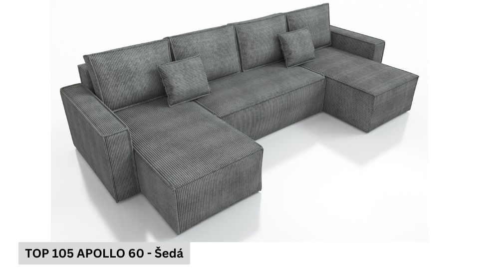 Produktové foto Rozkládací sedací souprava STRAKOŠ TOP 105 s úložným prostorem, rozkládací na spaní