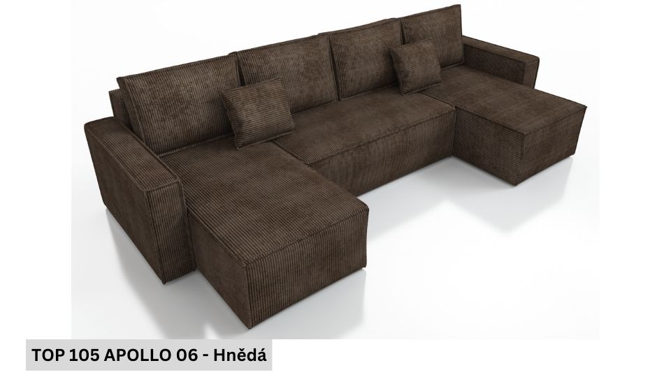 Produktové foto Rozkládací sedací souprava STRAKOŠ TOP 105 s úložným prostorem, rozkládací na spaní