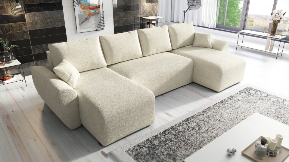 Produktové foto Rozkládací sedací souprava STRAKOŠ TOP 106 s úložným prostorem, rozkládací na spaní