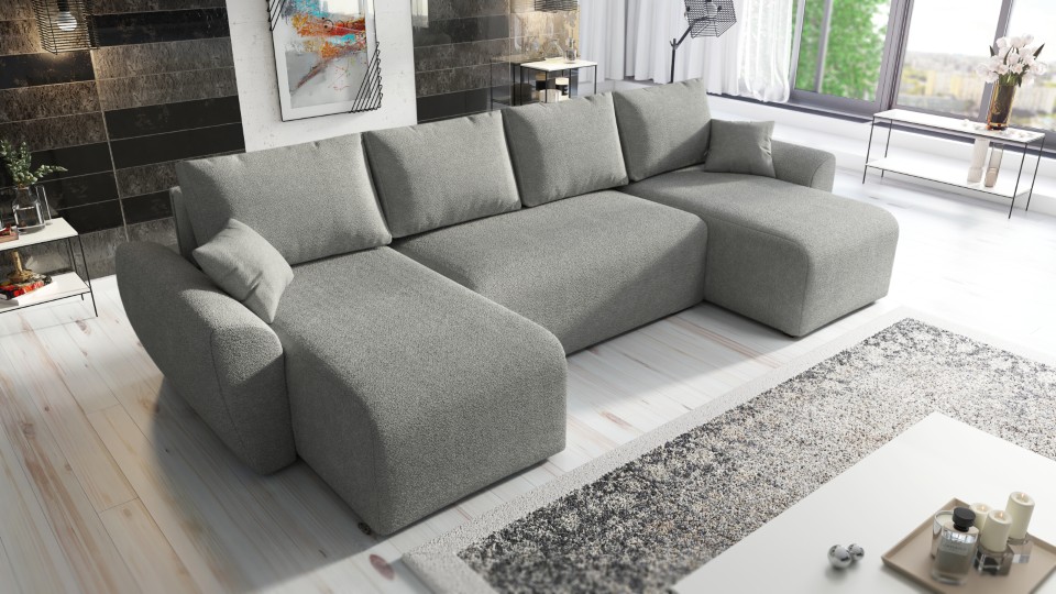 Produktové foto Rozkládací sedací souprava STRAKOŠ TOP 106 s úložným prostorem, rozkládací na spaní