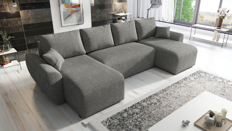 Produktové foto Rozkládací sedací souprava STRAKOŠ TOP 106 s úložným prostorem, rozkládací na spaní