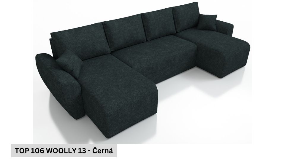 Produktové foto Rozkládací sedací souprava STRAKOŠ TOP 106 s úložným prostorem, rozkládací na spaní