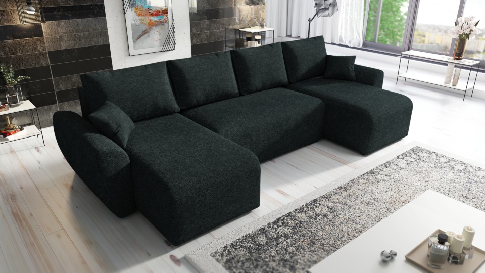 Produktové foto Rozkládací sedací souprava STRAKOŠ TOP 106 s úložným prostorem, rozkládací na spaní