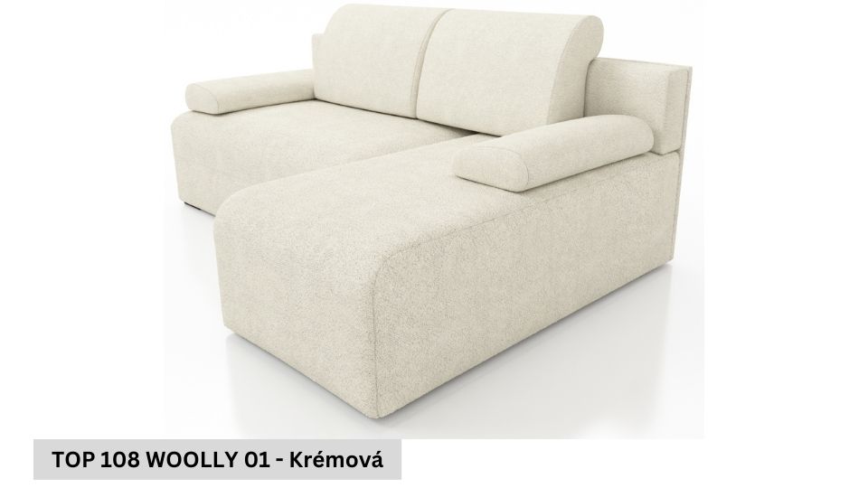 Produktové foto Rozkládací sedací souprava STRAKOŠ TOP 108 s úložným prostorem, rozkládací na spaní